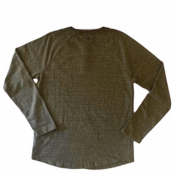 VOLCOM Men's Pullover Heathered Gray Heavy Long Sleeve Henley Shirt Size Medium - Picture 2 of 4